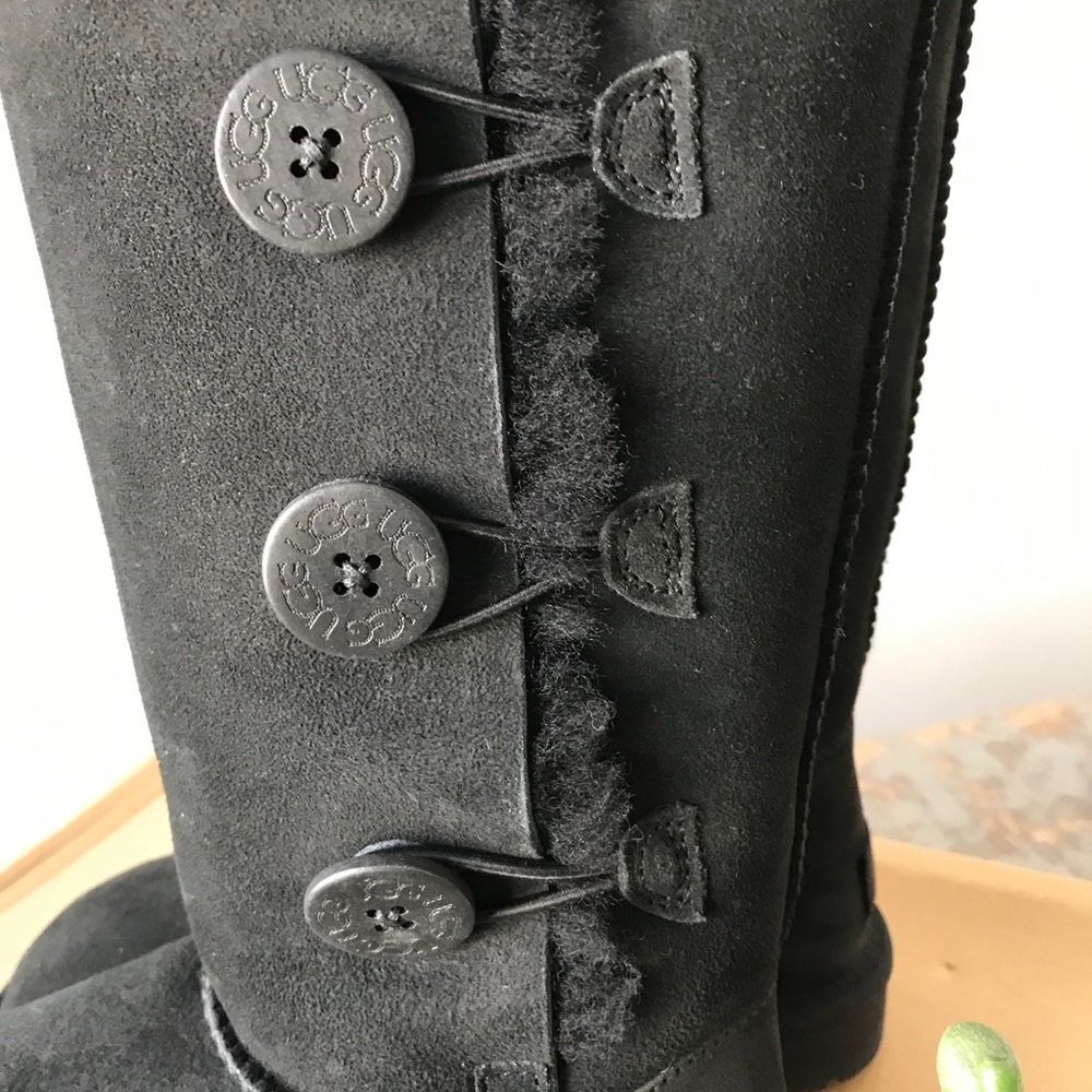 UGG Bailey Button Triplet Sheepskin Suede Boots - Picture 2 of 11